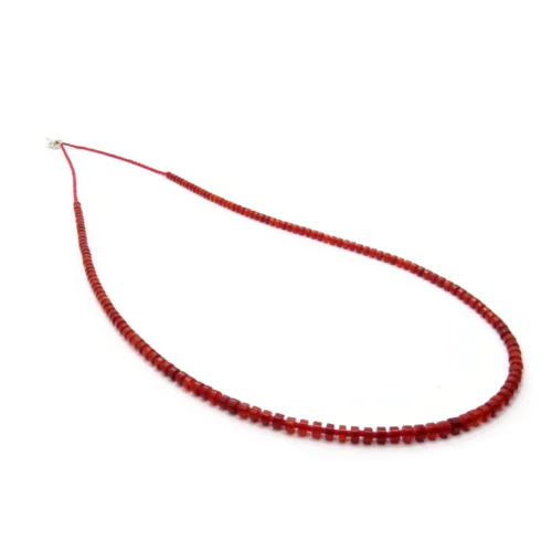 Long Carnelian Necklace with Red Miyuki Beads