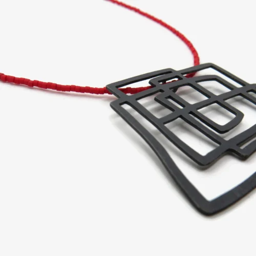 Red Miyuki Pendant Necklace