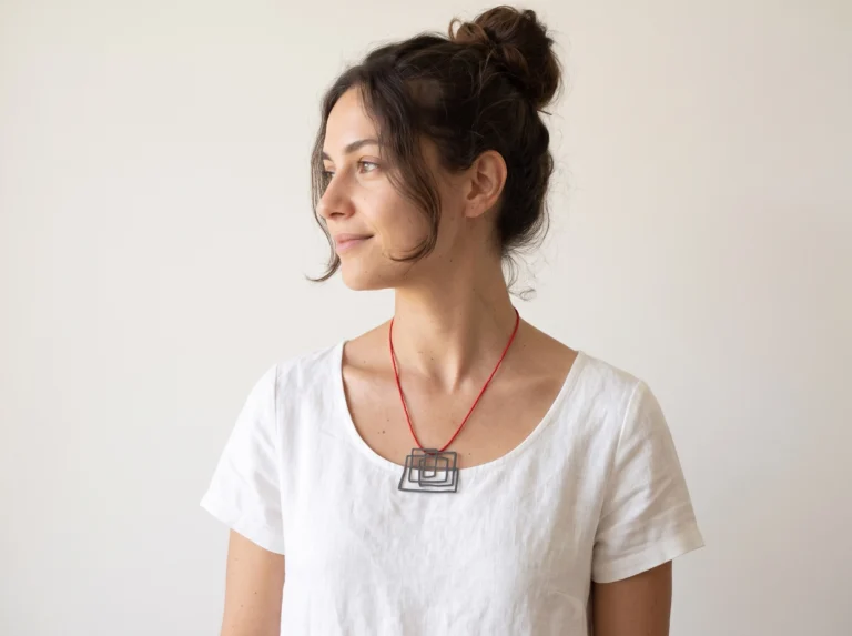 Oxidized Silver Pendant with Miyuki Beads
