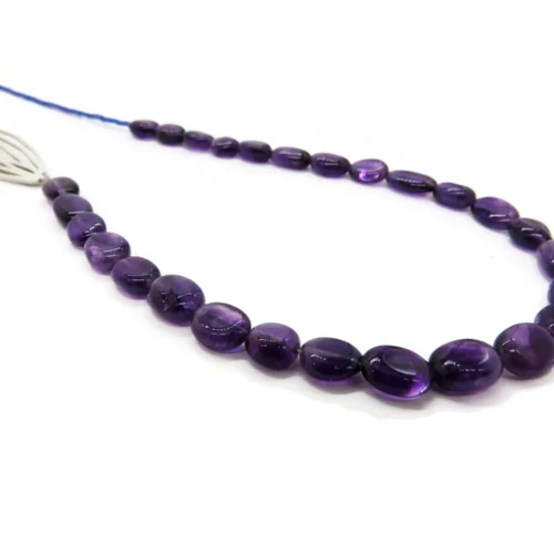 Long Amethyst Silver Necklace