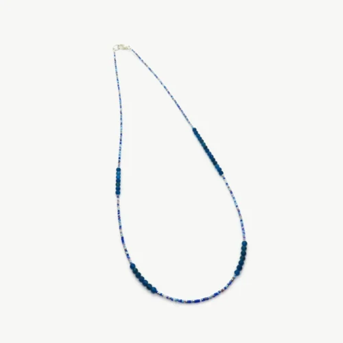 Blue Apatite Beaded Necklace