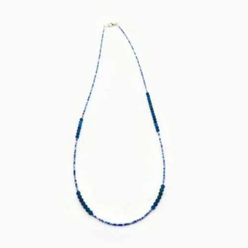 Blue Apatite Beaded Necklace