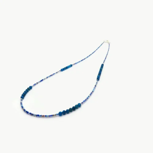 Blue Apatite Beaded Necklace
