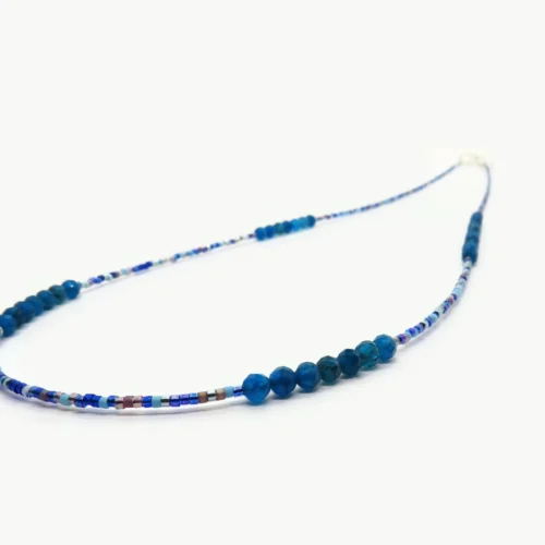 Blue Apatite Beaded Necklace