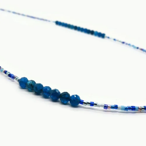Blue Apatite Beaded Necklace
