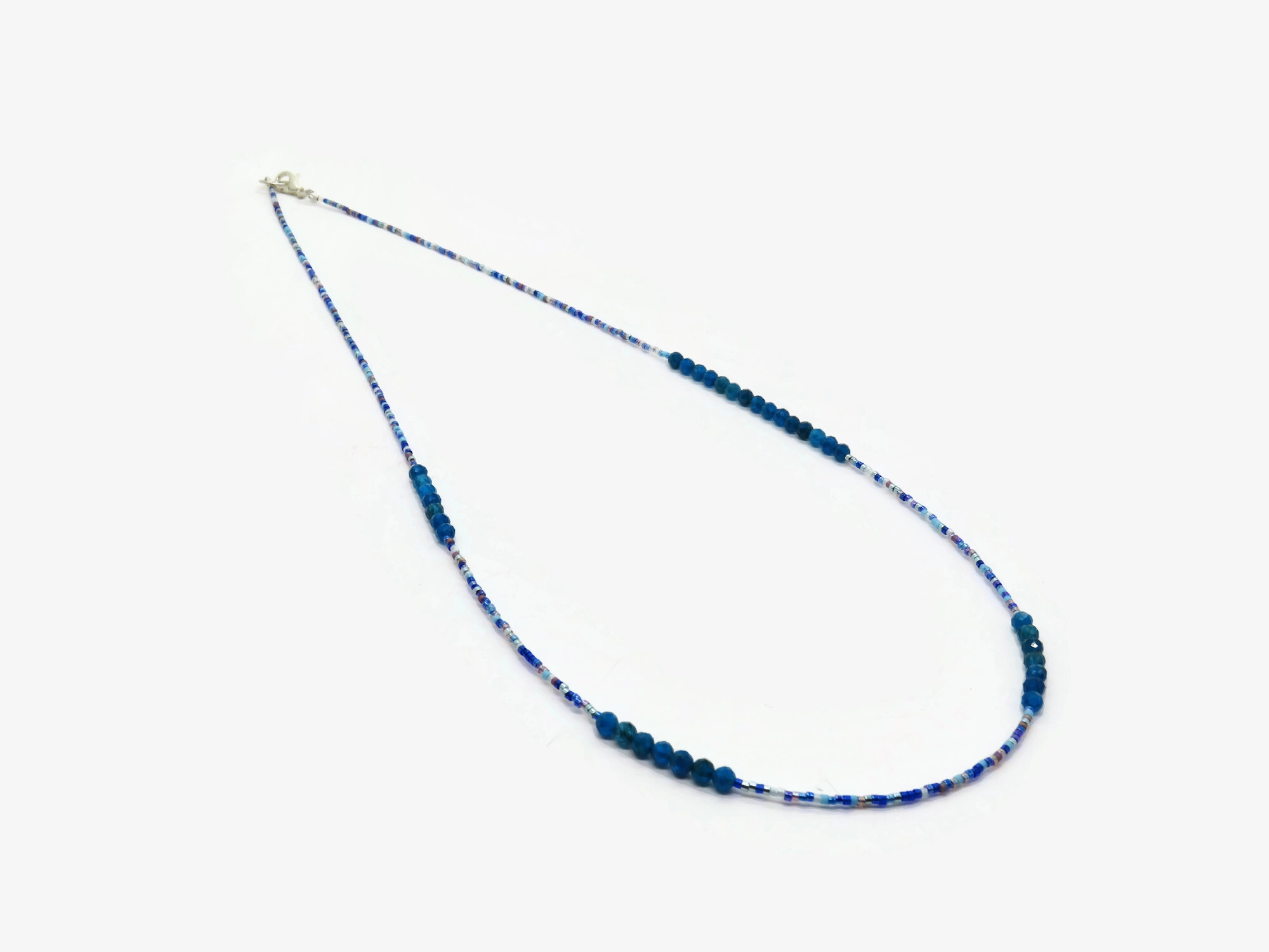 Blue Apatite Beaded Necklace