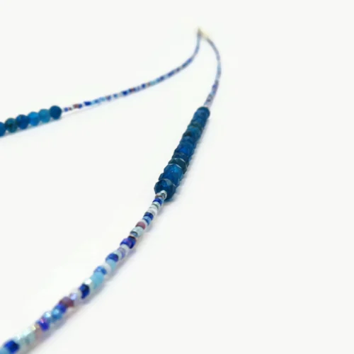 Blue Apatite Beaded Necklace