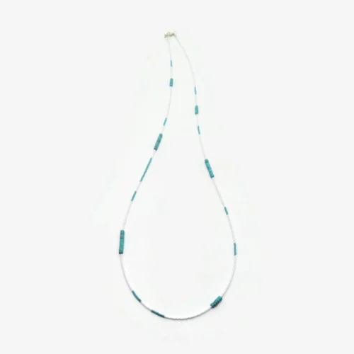 Long Turquoise and Miyuki Necklace