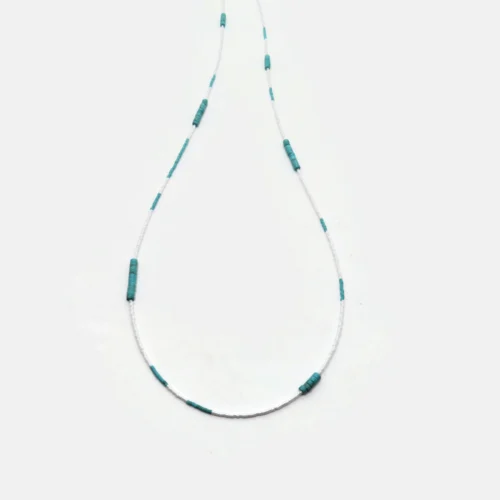 Long Turquoise and Miyuki Necklace