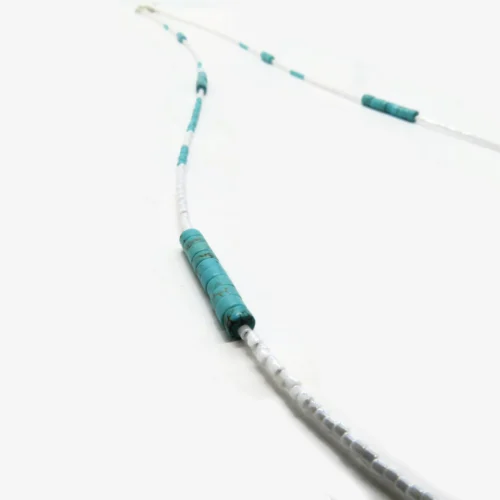 Long Turquoise and Miyuki Necklace