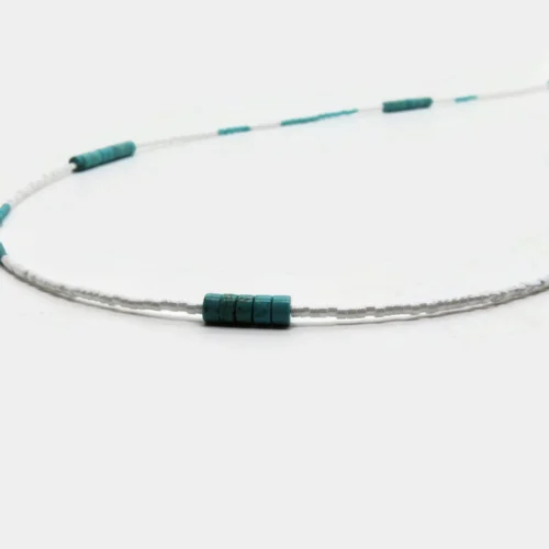 Long Turquoise and Miyuki Necklace