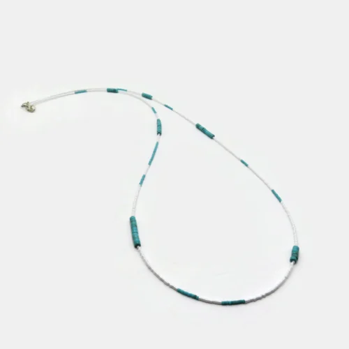 Long Turquoise and Miyuki Necklace