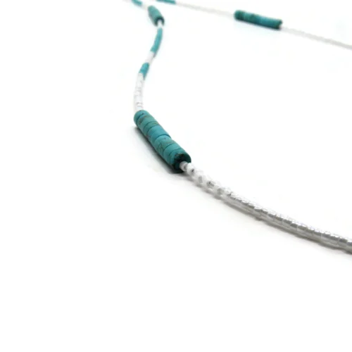 Long Turquoise and Miyuki Necklace