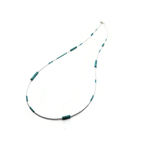 Long Turquoise and Miyuki Necklace