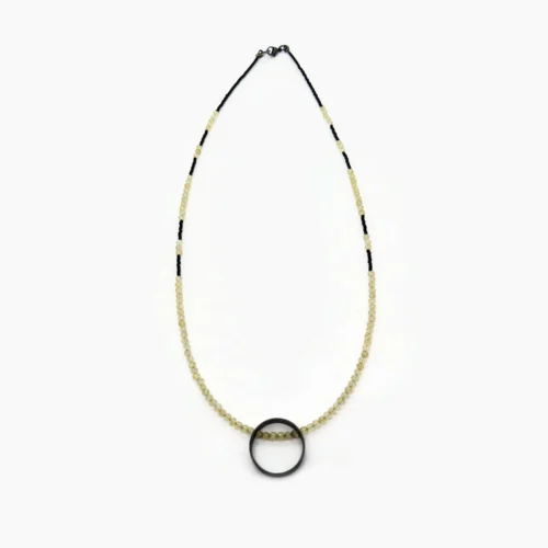 Citrine and Oxidized Silver Necklace