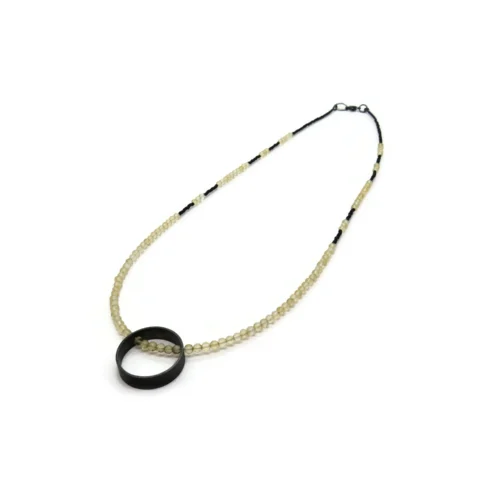 Citrine and Oxidized Silver Necklace
