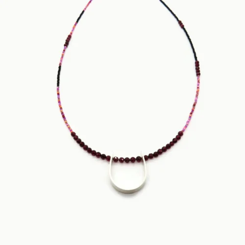 Garnet and Silver Necklace