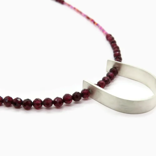 Garnet and Silver Necklace