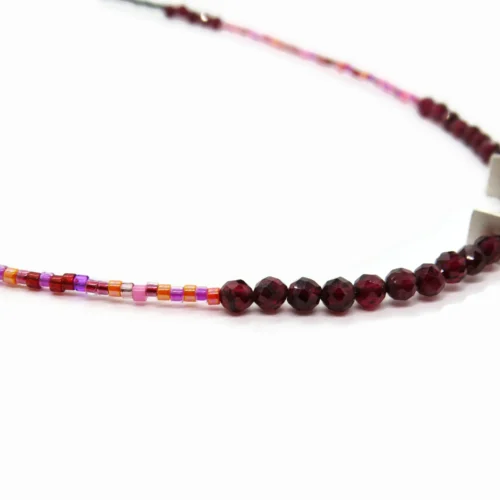 Garnet and Silver Necklace