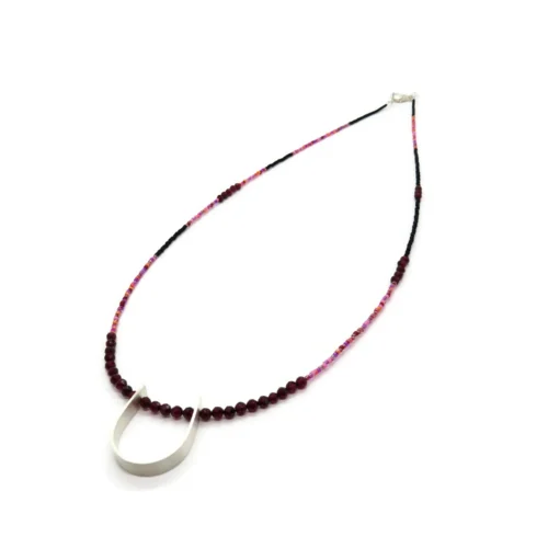 Garnet and Silver Necklace