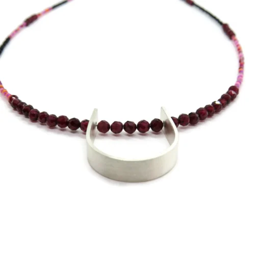 Garnet and Silver Necklace