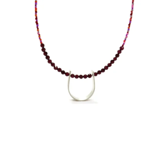 Garnet and Silver Necklace