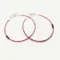 Oversized Silver Miyuki Hoop Earrings