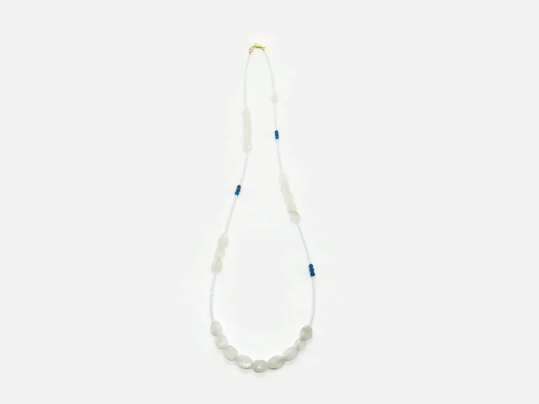 Long Moonstone and Apatite Necklace