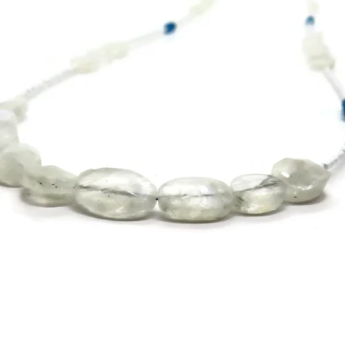 Long Moonstone and Apatite Necklace
