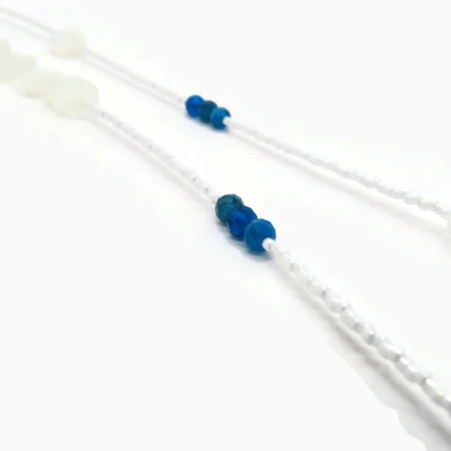 Long Moonstone and Apatite Necklace