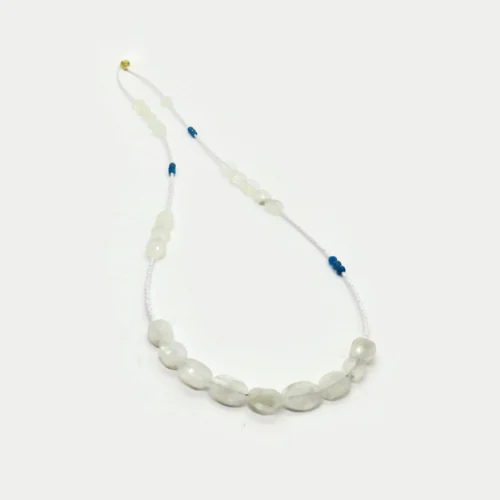 Long Moonstone and Apatite Necklace