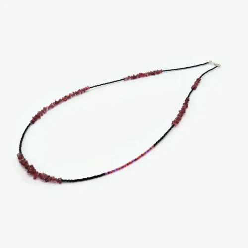 Pink Tourmaline and Miyuki Necklace