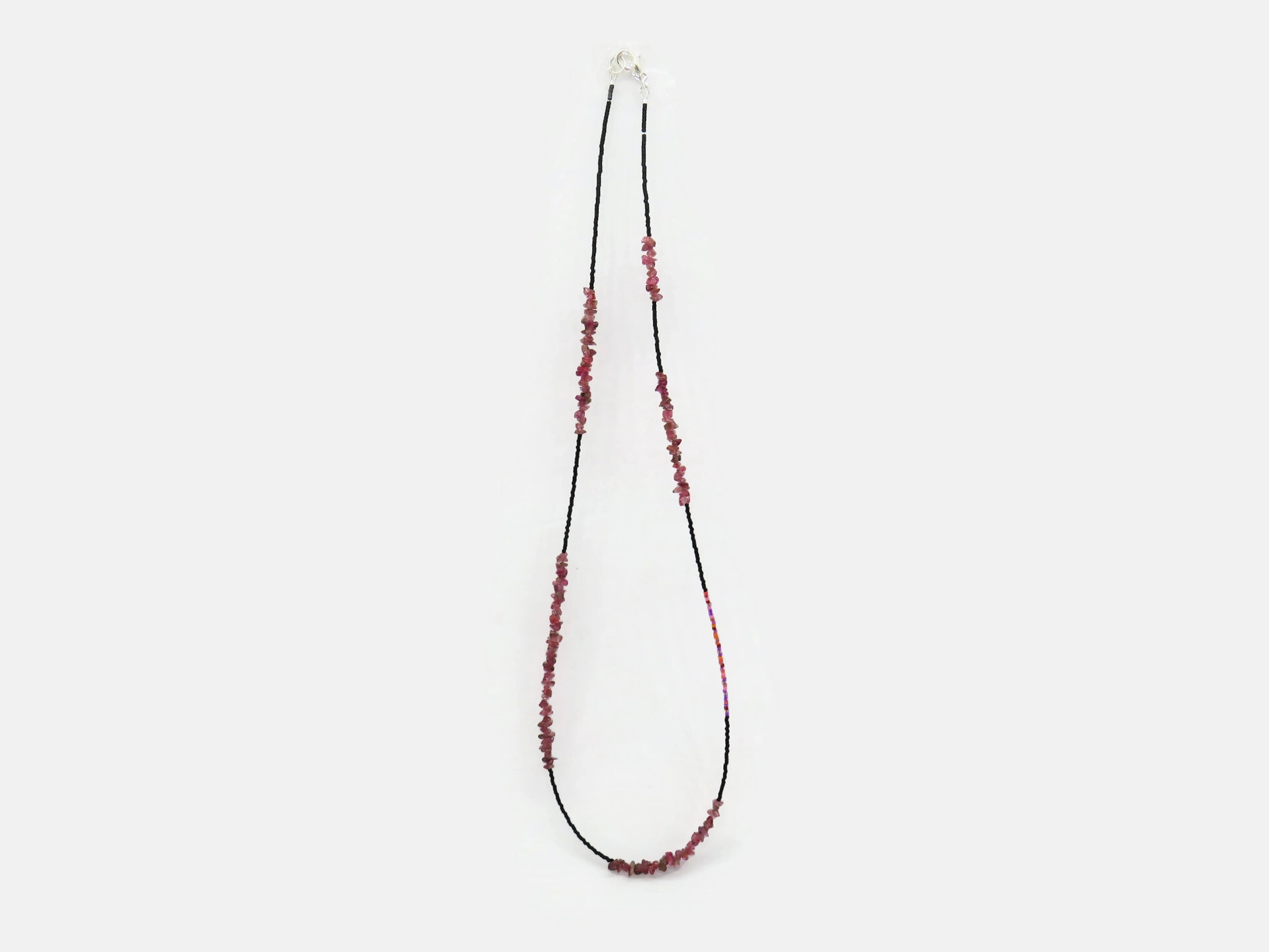 Pink Tourmaline and Miyuki Necklace