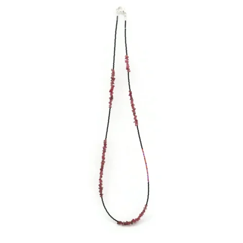Pink Tourmaline and Miyuki Necklace