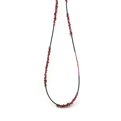Pink Tourmaline and Miyuki Necklace