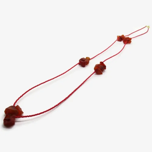 Long Raw Carnelian Necklace
