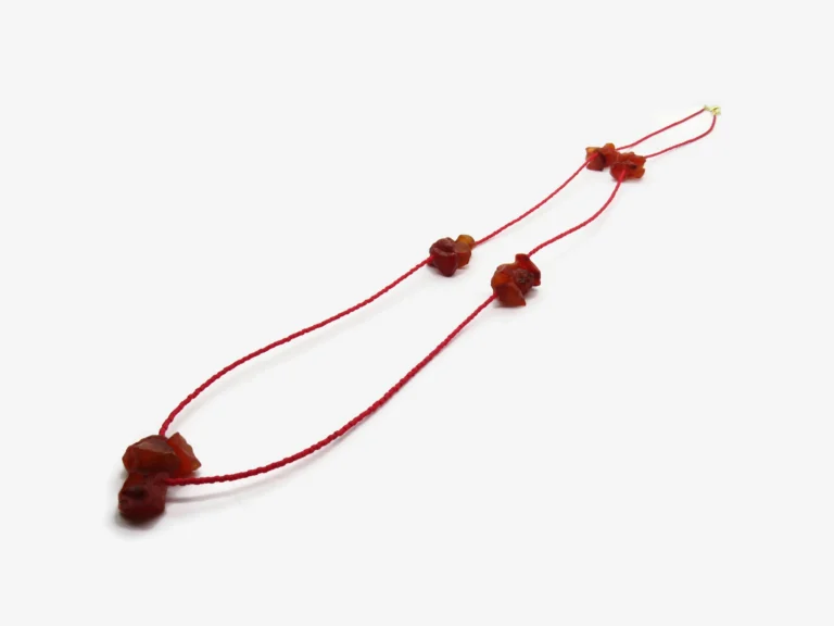 Long Raw Carnelian Necklace