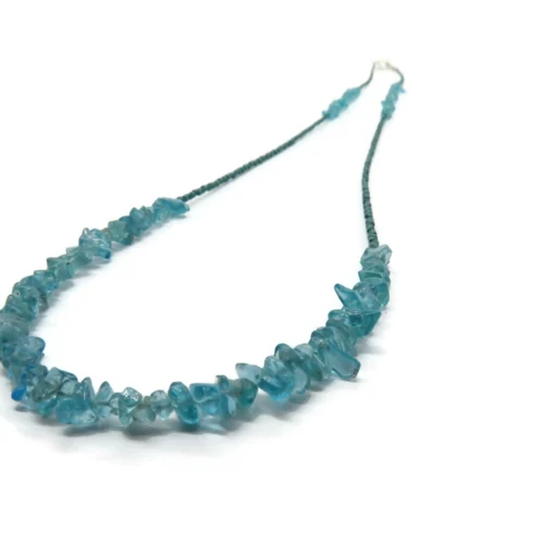 Long Apatite Chip Necklace