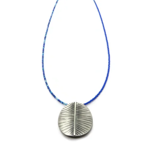 Silver Pendant Miyuki Necklace