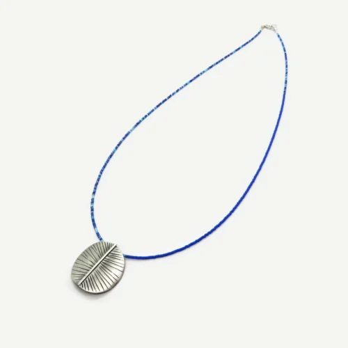 Silver Pendant Miyuki Necklace