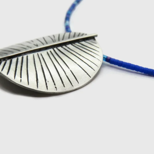 Silver Pendant Miyuki Necklace