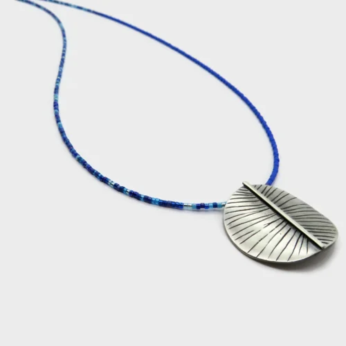 Silver Pendant Miyuki Necklace