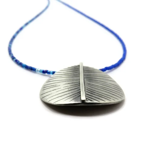 Silver Pendant Miyuki Necklace