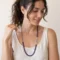 Long Amethyst Silver Necklace