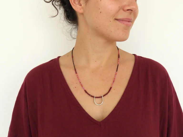 Garnet and Silver Necklace