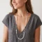 Long Moonstone and Apatite Necklace