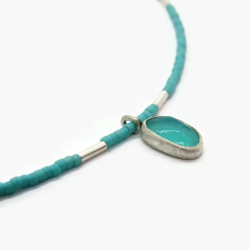 Amazonite Miyuki Choker Necklace