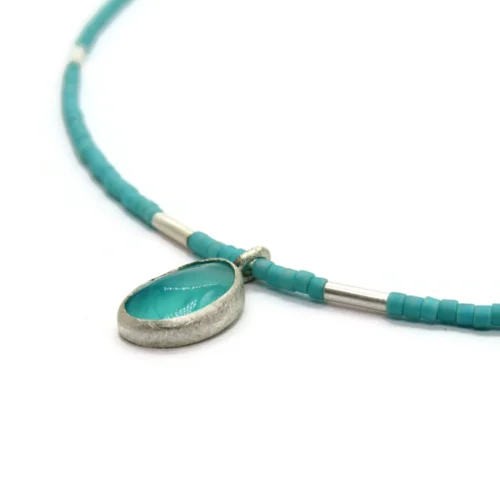 Amazonite Miyuki Choker Necklace