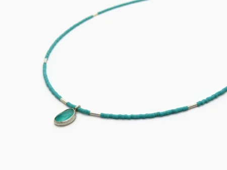 Amazonite Miyuki Choker Necklace