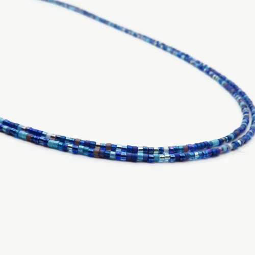 Double Layer Blue Miyuki Necklace